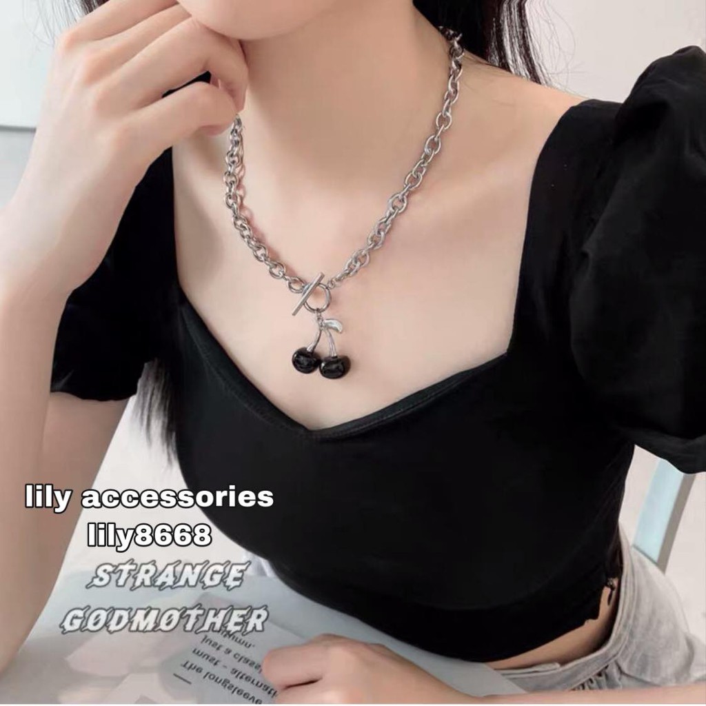 Cherry Chain Necklace  dây chuyền vòng cổ Cherry
