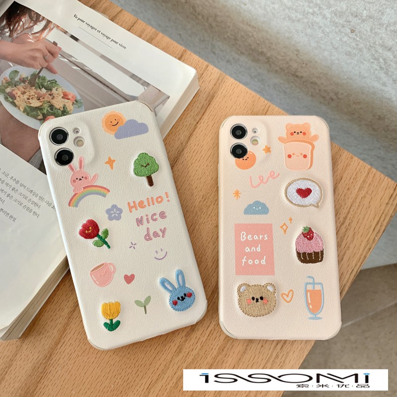 Ốp Điện Thoại Thêu Họa Tiết Hoạt Hình Đáng Yêu Cho Iphone X Xs 12 11pro Max | BigBuy360 - bigbuy360.vn