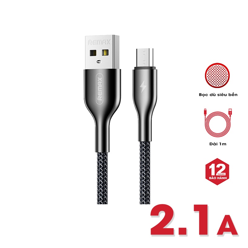 Cáp sạc Micro chính hãng Remax RC-092m siêu bền