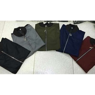 Áo khoác bomber kaki trơn