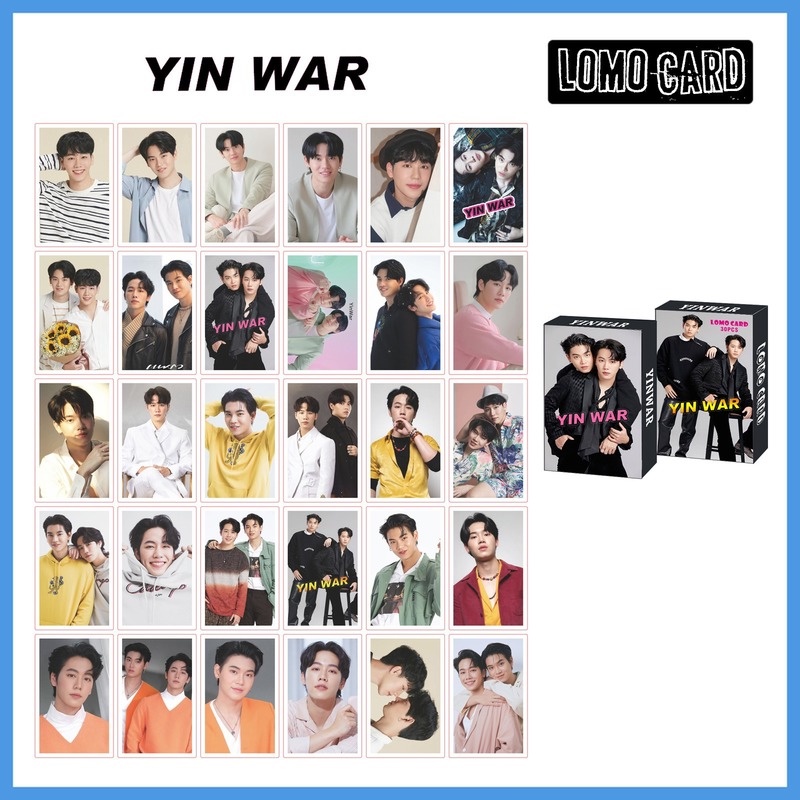 Hộp 30 Tấm Thẻ Ảnh Lomo Hình Trái Đất Mewgulf OffGun Taynew YINWAR EN OF LOVE Thai BL