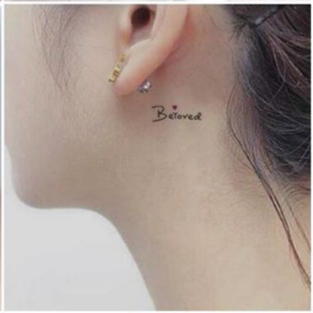 Hình xăm dán tatoo chữ befored, goodluck ms a21.Xăm dán tatoo mini tạm thời, size &lt;10x6cm