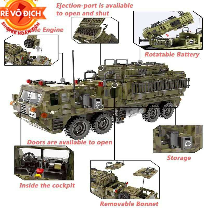 Lego Tank XE TĂNG VẬN TẢI CỠ KHỦNG Xingbao 06014