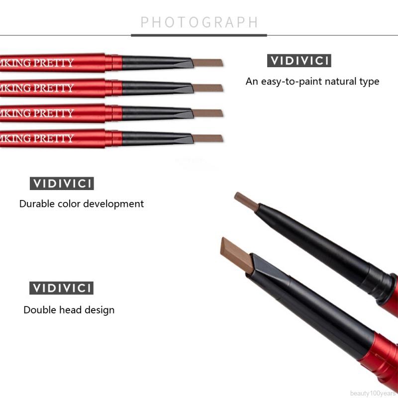 [Hàng mới về] Bút kẻ chân mày 2 đầu dạng xoay chống nước chống nhòe tiện dụng | BigBuy360 - bigbuy360.vn