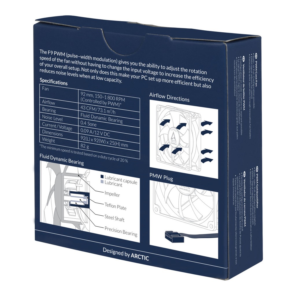 Fan case 9cm Arctic F9 PWM - Sản phẩm cao cấp, hiệu năng vượt trội