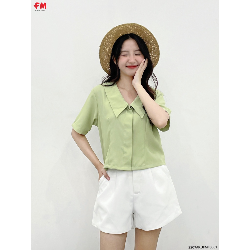 Áo kiểu nữ FM Style tay ngắn dáng lửng phong cách bánh bèo thời trang Hàn Quốc siêu xinh 207300028