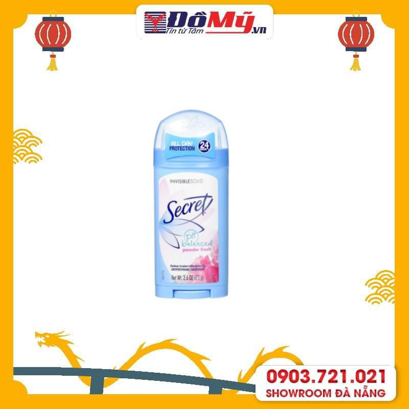 Lăn khử mùi dạng sáp Secret Invisible Solid 73g