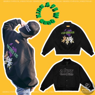 [Mirror Quality] - Áo Varsity Jacket DONCARE ANGEL JACKET - BLACK, Áo khoác bomber DONCARE Varsity