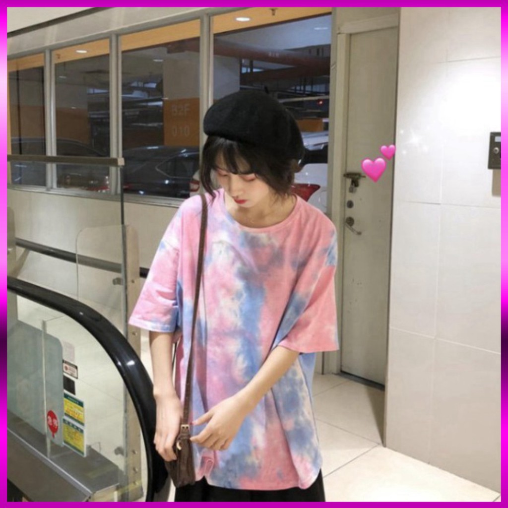 Áo Thun Tay Lỡ Form Rộng Loang Màu Siêu Hot🍁 Unisex nam nữ đều mặc được | BigBuy360 - bigbuy360.vn