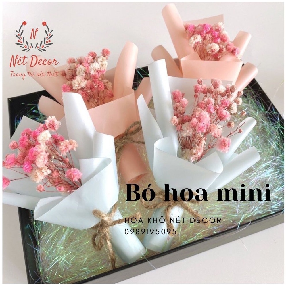 🍁🍁 Bó hoa khô Mini làm quà tặng🍁 Bó hoa khô size nhỏ quà lưu niệm