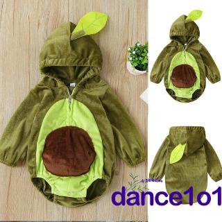 Y & l y & l ❥áo liền quần dài tay in hình quả bơ cho bé