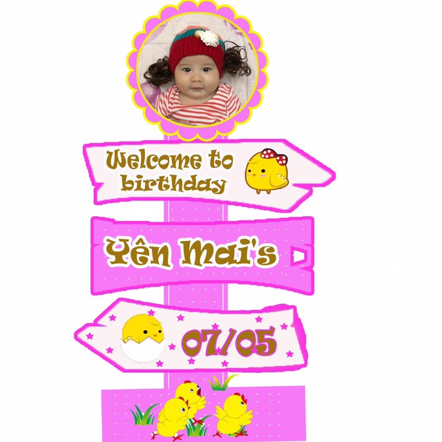 Cây welcome để bàn