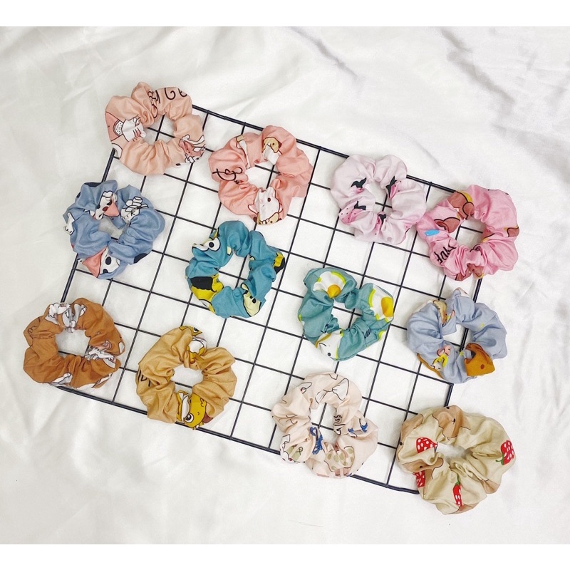 scrunchies hoạ tiết