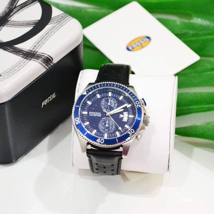 Đồng Hồ Nam Fossil CH2945 Chronograph 2 Mặt Số Phụ 45mm Dây Da Authentic