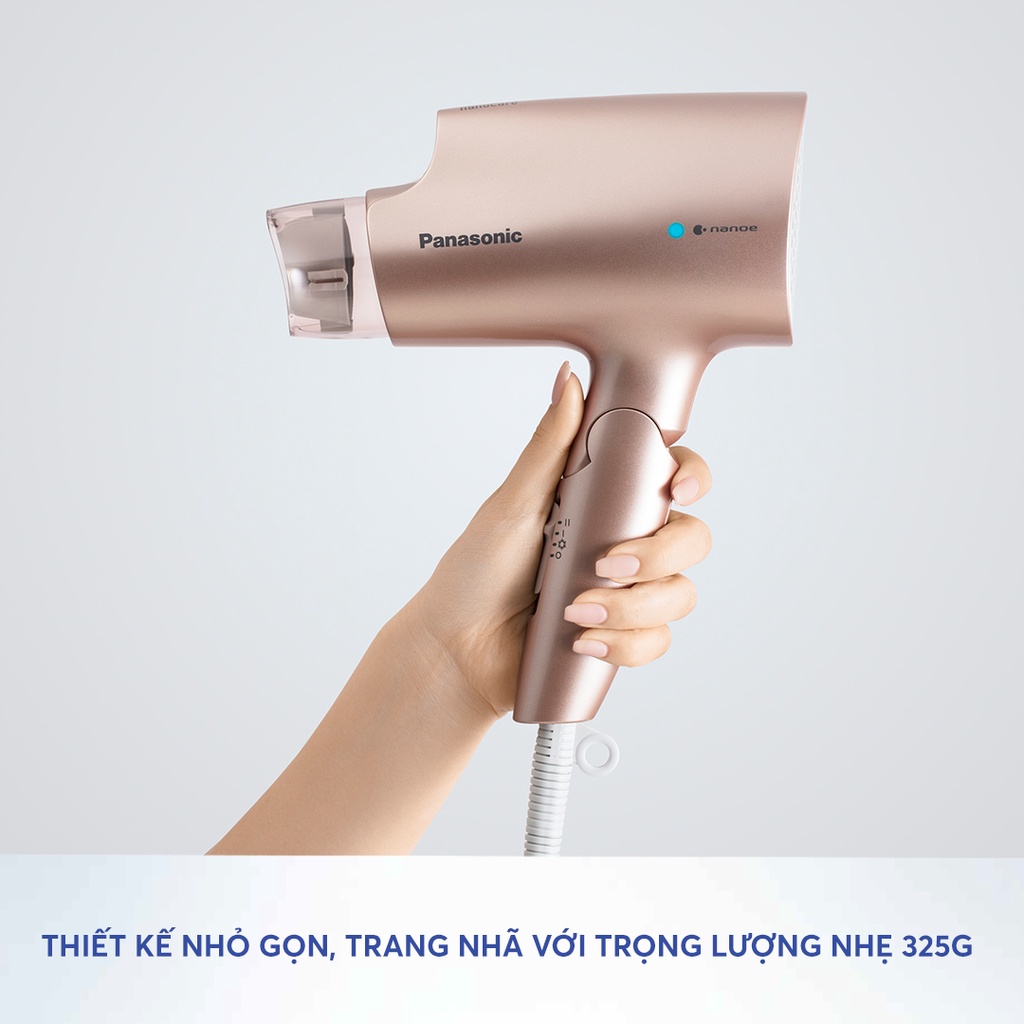 Máy sấy tóc Nanoe dưỡng ẩm, chăm sóc tóc và da đầu Panasonic EH-NA27PN645 - Tay cầm gập gọn, tiện lợi - Công Suất 1200W