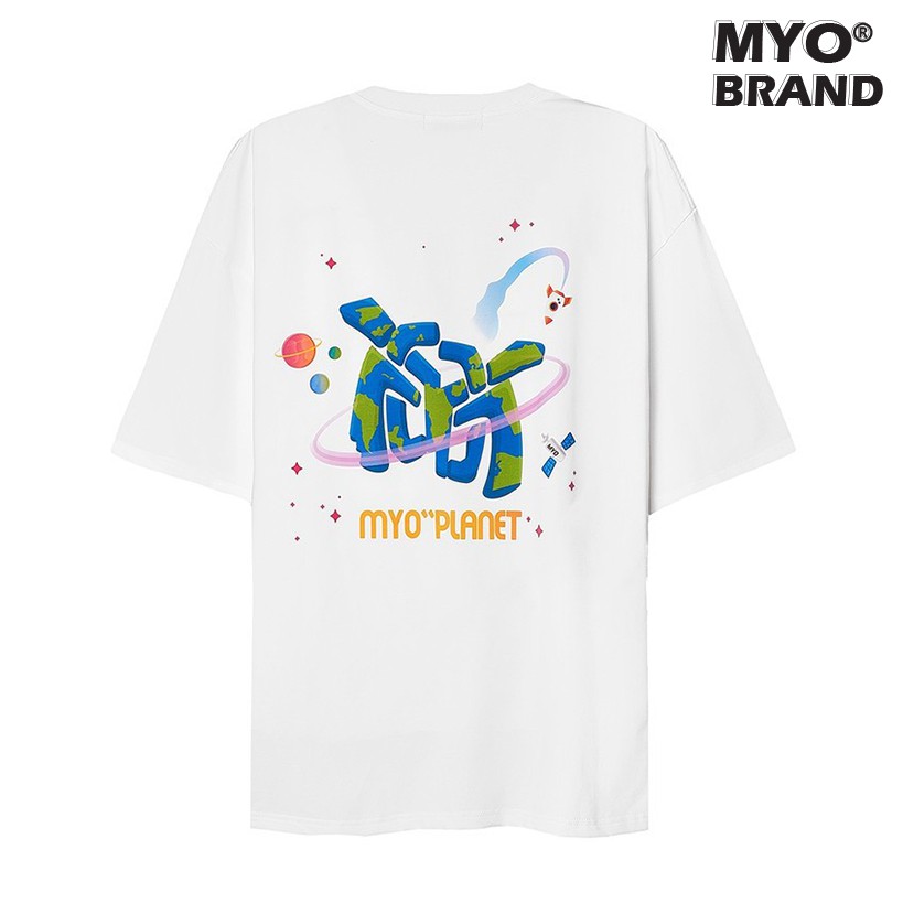 Áo Oversize Nam MYO Vải Cotton In Hình Planet Tee