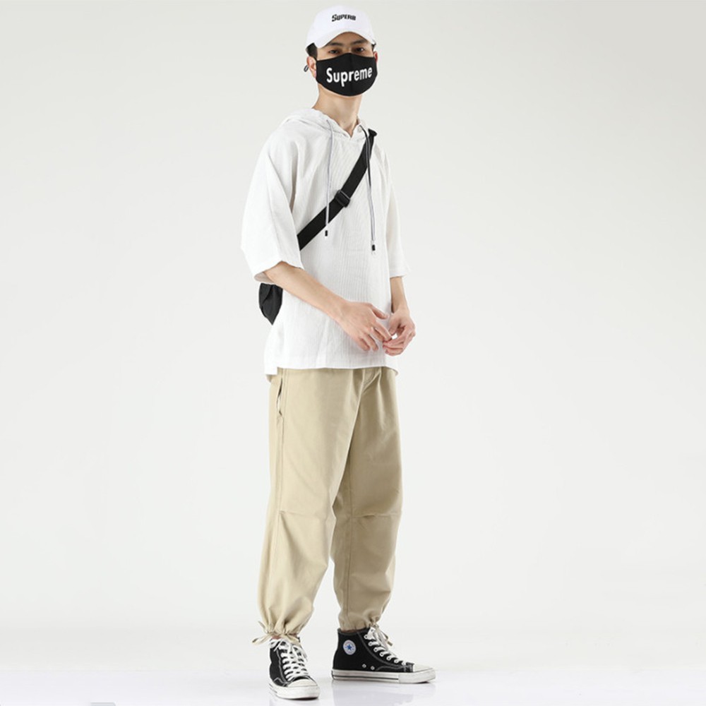 Bộ Quần Áo Thun Nam Thể Thao Mùa Hè Áo Hoodies Ngắn Tay Có Mũ Kết Hợp Quần Jogger Buộc Gấu SET NAM 90000156 | BigBuy360 - bigbuy360.vn