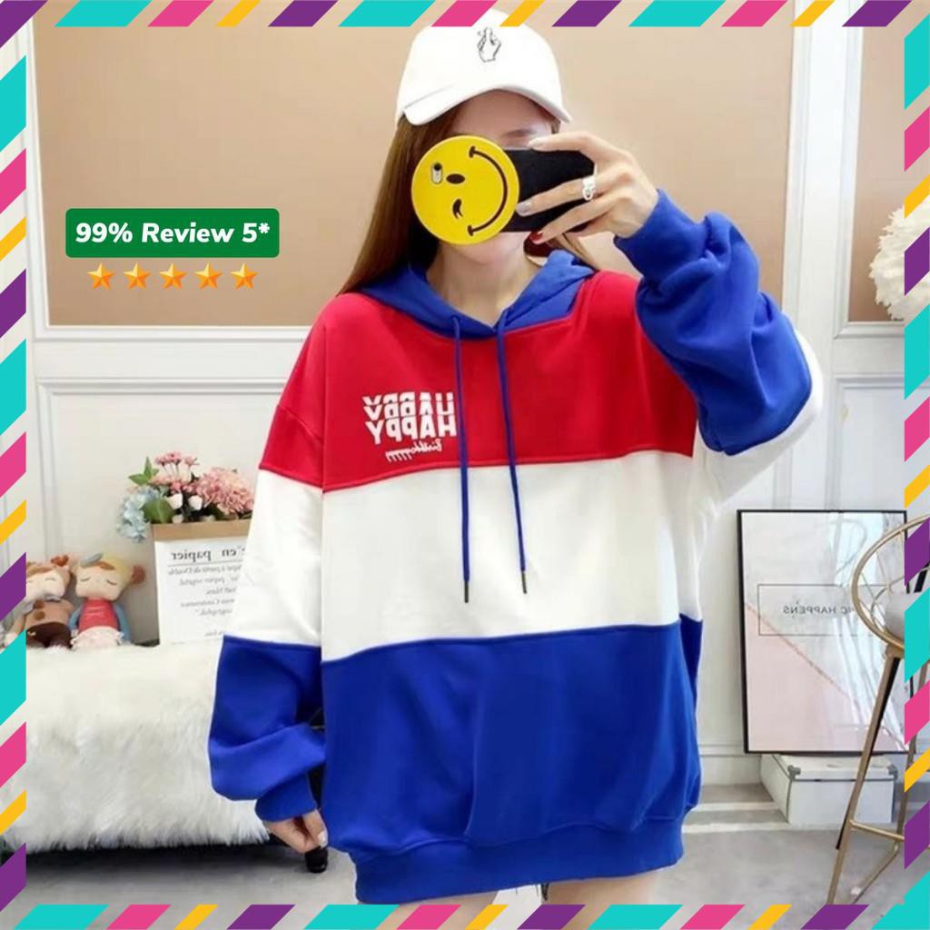 Áo khoác nỉ Hoodie KN18 phối sọc ngang 3 màu kiểu dáng Hàn Quốc năng động, trẻ trung, form unisex nam và nữ