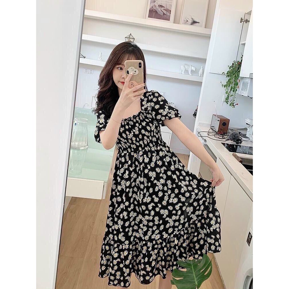 Đầm hoa nhí, váy hoa nhí vintage dáng dài | BigBuy360 - bigbuy360.vn