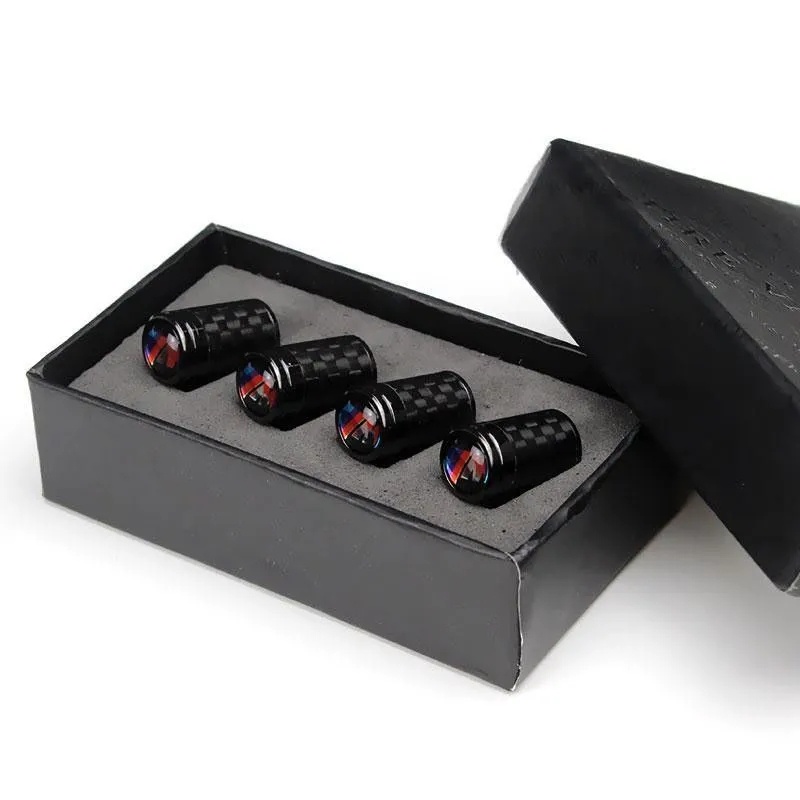 Set 4 Nắp Van Lốp Xe BMW m BMW X1 X3 M3 M5 X1 X5 X6 Z4 3 5 7 Series Bằng Sợi Carbon