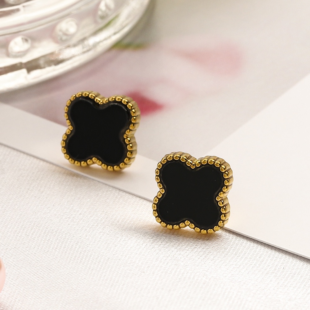 Bông Tai Chữ Cleef & Arpels BằNg ThéP Titan ThờI Trang Cho Nữ