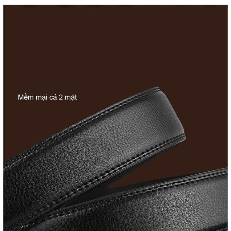 Dây Nịt Thắt Lưng Nam Da Bò Lớp 2 Không Có Khóa Đi Kèm Bền Đẹp 3.5cm DUMBUM DDT100