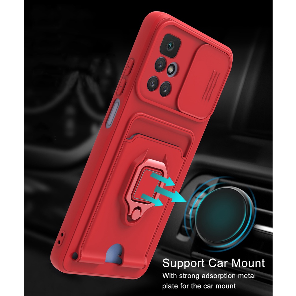Ốp Điện Thoại Dạng Ví Hình Máy Ảnh Có Dây Đeo Cho Xiaomi Redmi Note 11s Note 11 Pro Redmi 10
