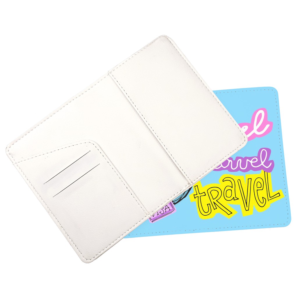 Bao Da Hộ Chiếu Du Lịch TRAVEL MORE - Ví Đựng Passport Cover Hoạ Tiết Sắc Màu - Thiết Kế Basic - Dễ Thương - LT071