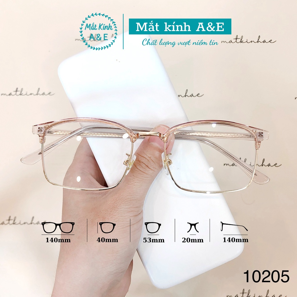 Gọng kính cận nam nữ AMIE Eyewear kính mắt vuông gọng nhựa kiểu dáng đơn giản thời trang 10205
