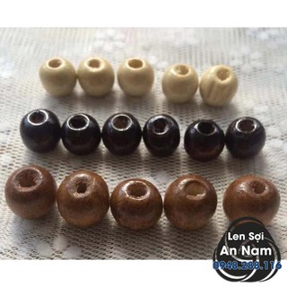 Hạt gỗ trang trí - xỏ vòng - đính hạt