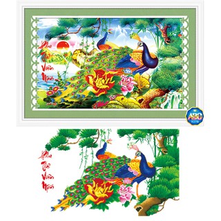 Tranh Đính Đá ABC 3D Phu Thê Viên Mãn DF241 (KHÁCH TỰ ĐÍNH) KT:90X60CM