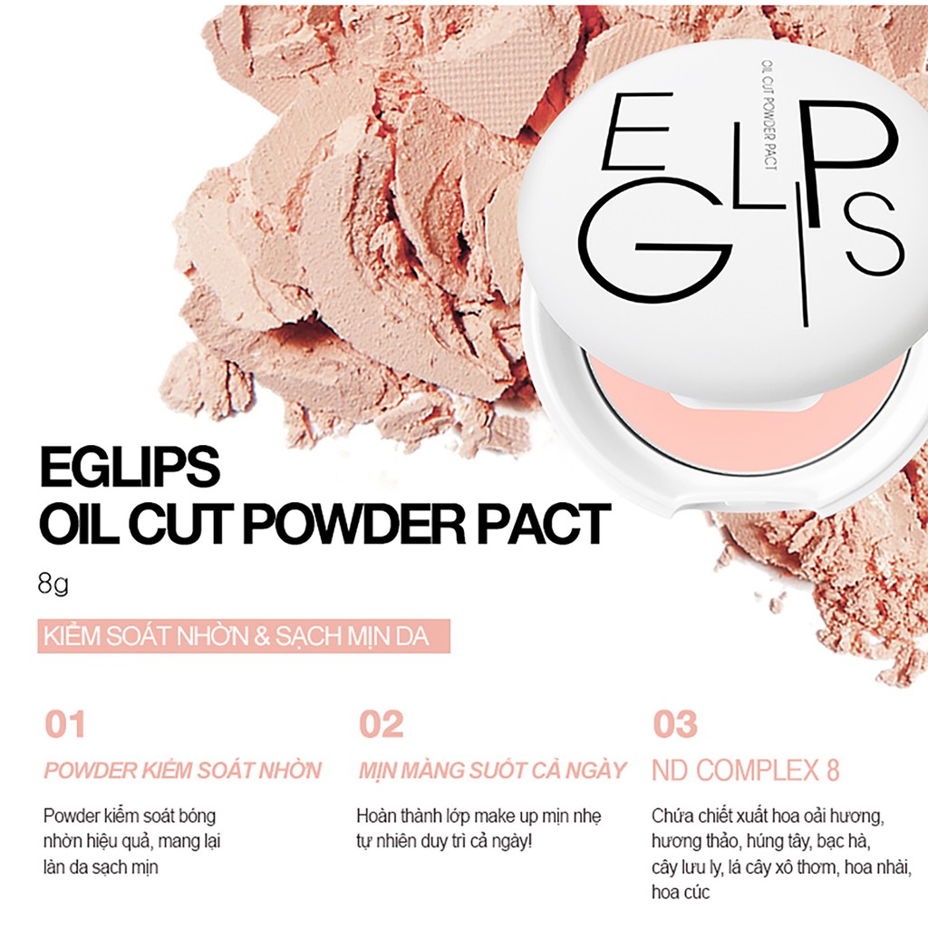 Phấn phủ dạng nén Eglips Oil Cut Powder Pact 8g | BigBuy360 - bigbuy360.vn