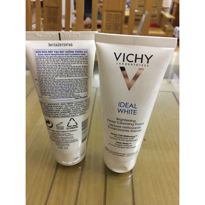 [Chính hãng] Sữa rửa mặt Vichy IDEAL WHITE 100ML