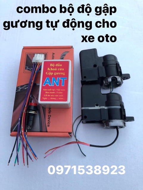 Combo trọn bộ motor gập gương cho xe oto chưa có gập gương