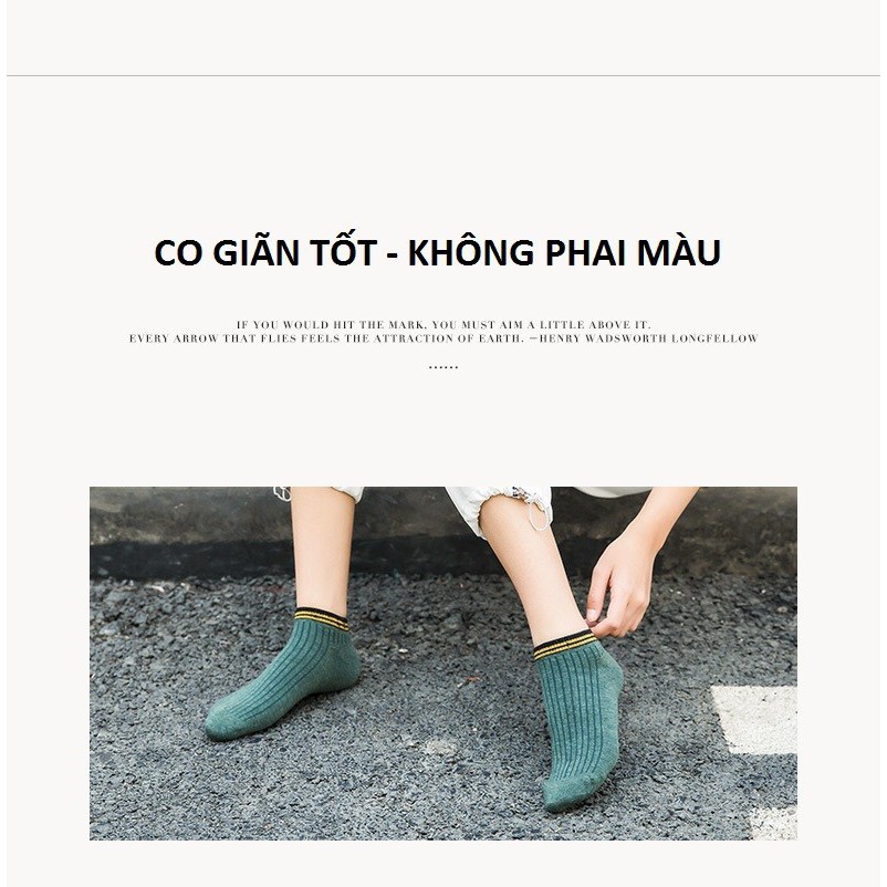 GB229-Combo 2 đôi tất vớ nữ cotton kháng khuẩn Giá 70k