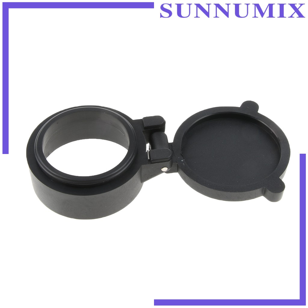 [SUNNIMIX] 2 Pieces 37mm Flip-open Dustproof Cover Flip Lens Cap for Telescope , Black