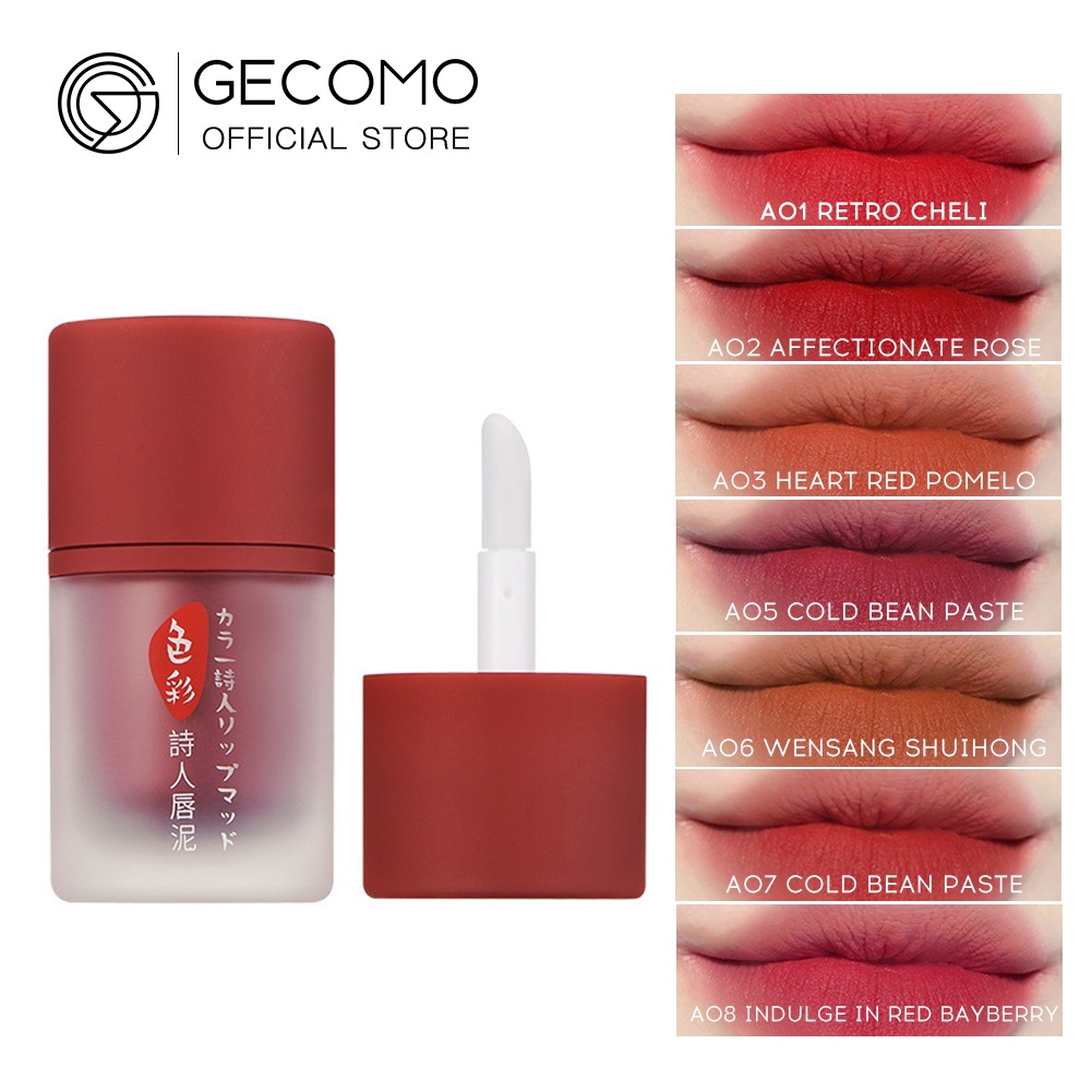 Son sáp GECOMO tông lì mượt môi chống nước cao cấp