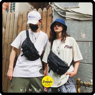 (Clip thực tế) Túi đeo chéo cao cấp vải thô chống nước thiết kế 2020 (Follow shop để nhận mã giảm giá)