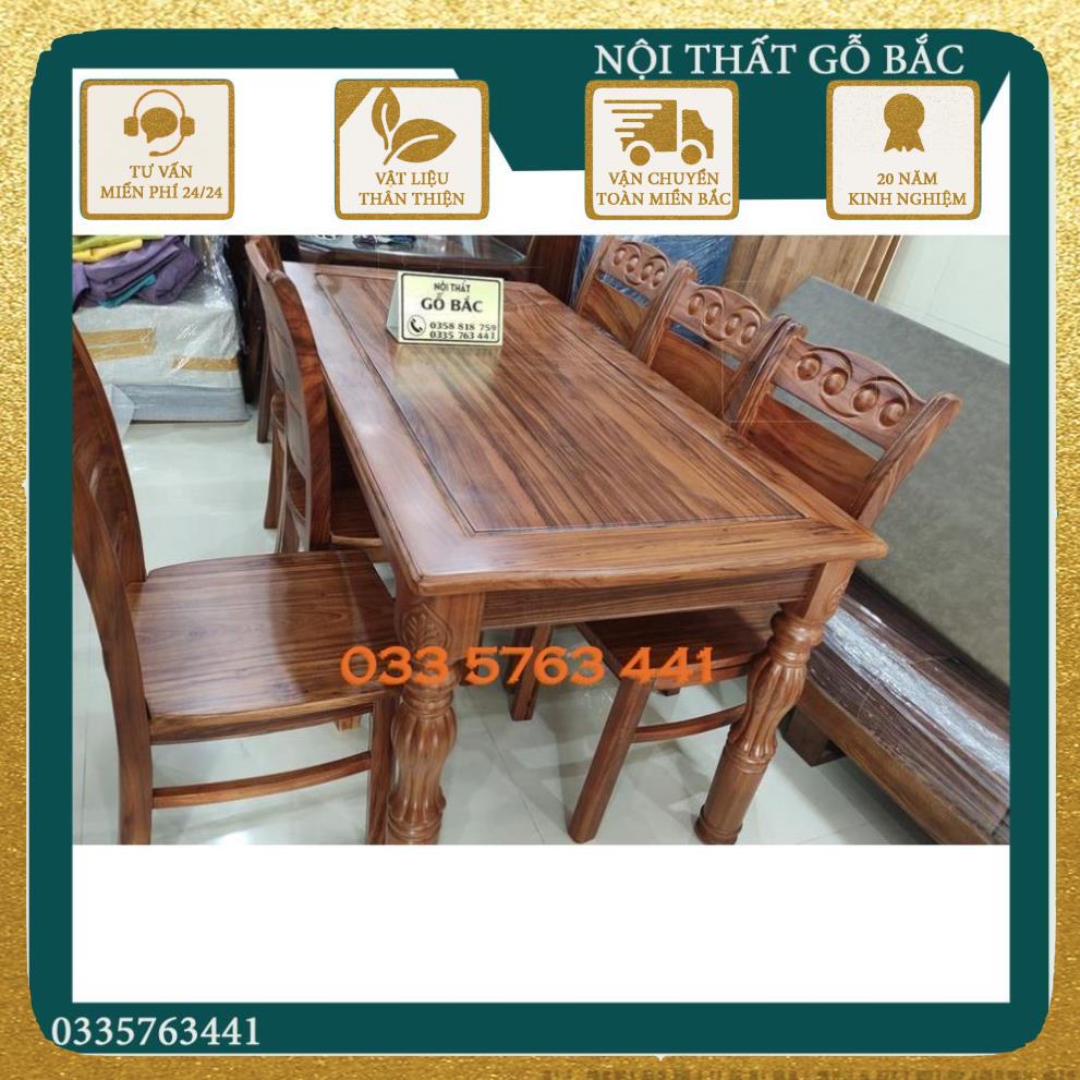 Bộ bàn ghế ăn gỗ hương xám . !