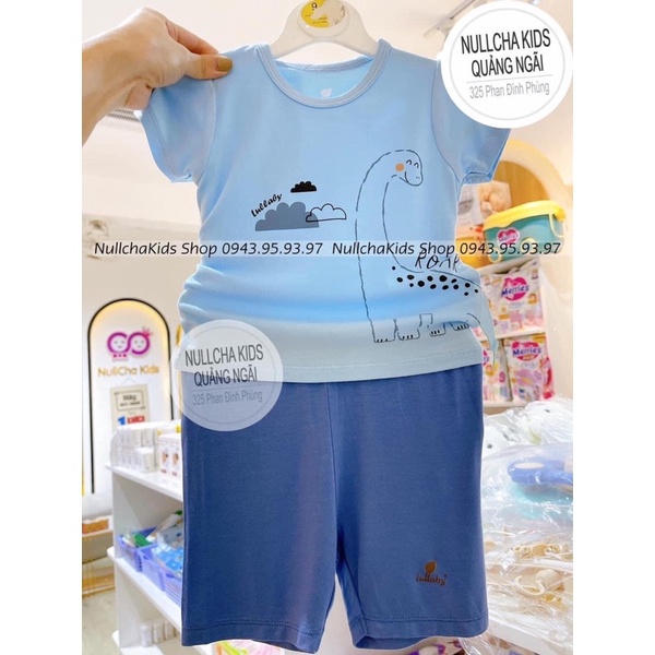 Lullaby Bộ cộc tay hoạ tiết chất sợi tre bamboo hè mỏng mát cho bé trai bé gái