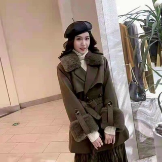 Áo Mangto cổ lông cao cấp