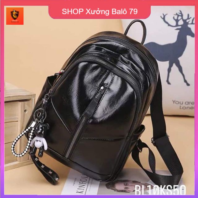 Balo học sinh balo đi học thời trang ROYA A4 nhiều ngăn chất da đẹp bền theo thời gian 1001 Chất Da PU Sáng Bóng