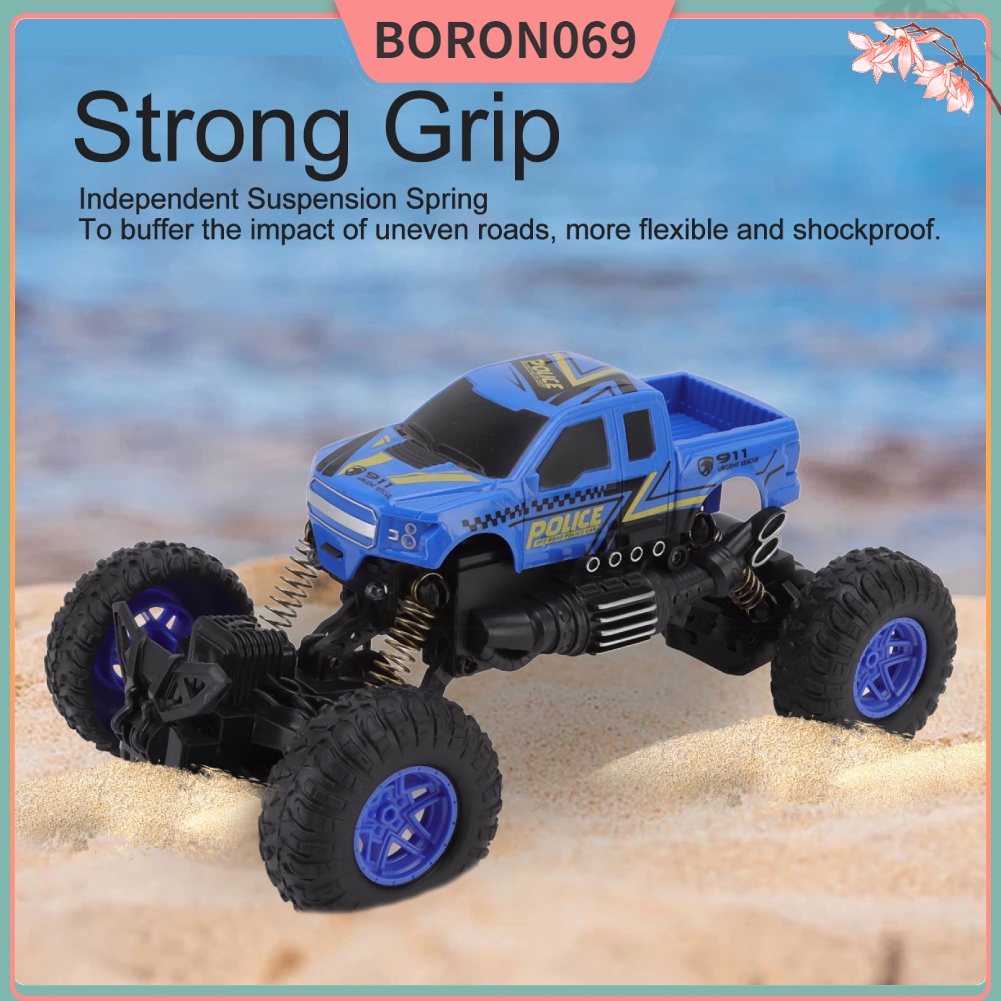 Xe điều khiển từ xa Chống va đập 1:18 Scale RC Crawler Electric Toy for Boys and Girls Blue Boron069