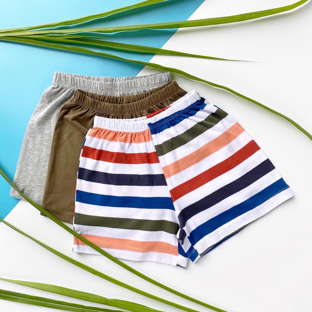 Quần đùi bé trai SAYME sét 3 chiếc quần cộc ngẫu nhiên vải cotton mềm mịn thoáng mát BBSR0004