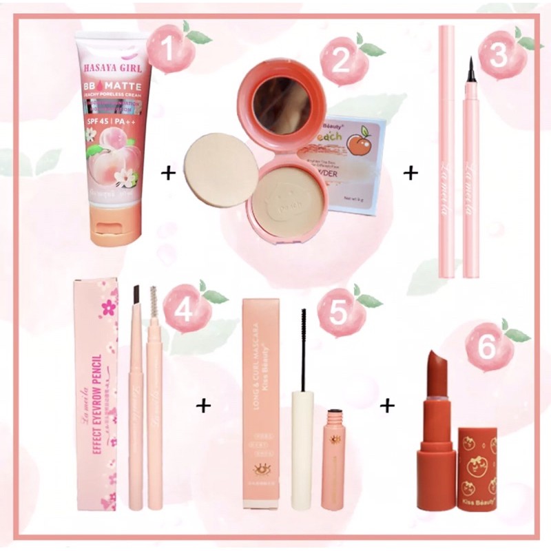 Set makeup 6 món ( Bao gồm: KemBB + phấn trang điểm+ chì kẻ màu + kẻ mắt + Mascara + son môi | BigBuy360 - bigbuy360.vn