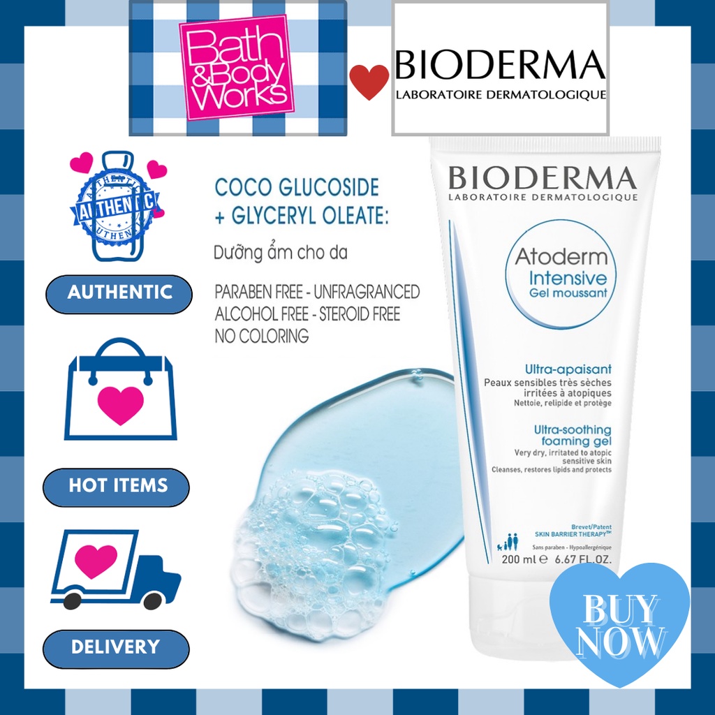 Sữa Rửa Mặt Dạng Gel Nhẹ Dịu Dành Cho Da Khô Bioderma Atoderm Intensive Gel Moussant (200ml)