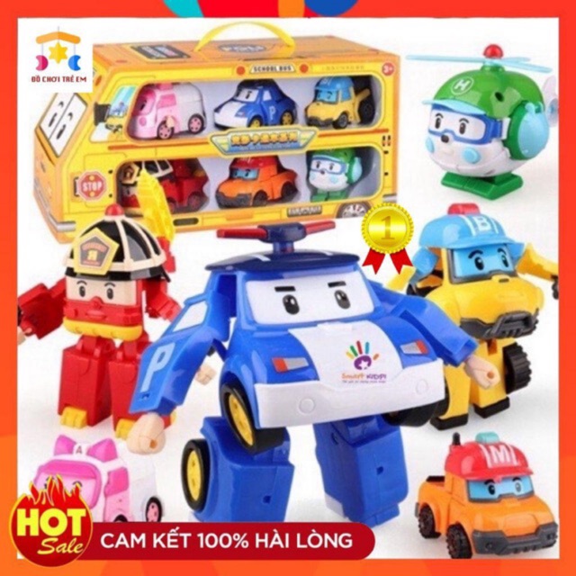 Đồ Chơi Robocar Poli Biến Hình Siêu Xe Robot 6 Trong 1 Cao Cấp Cho Bé