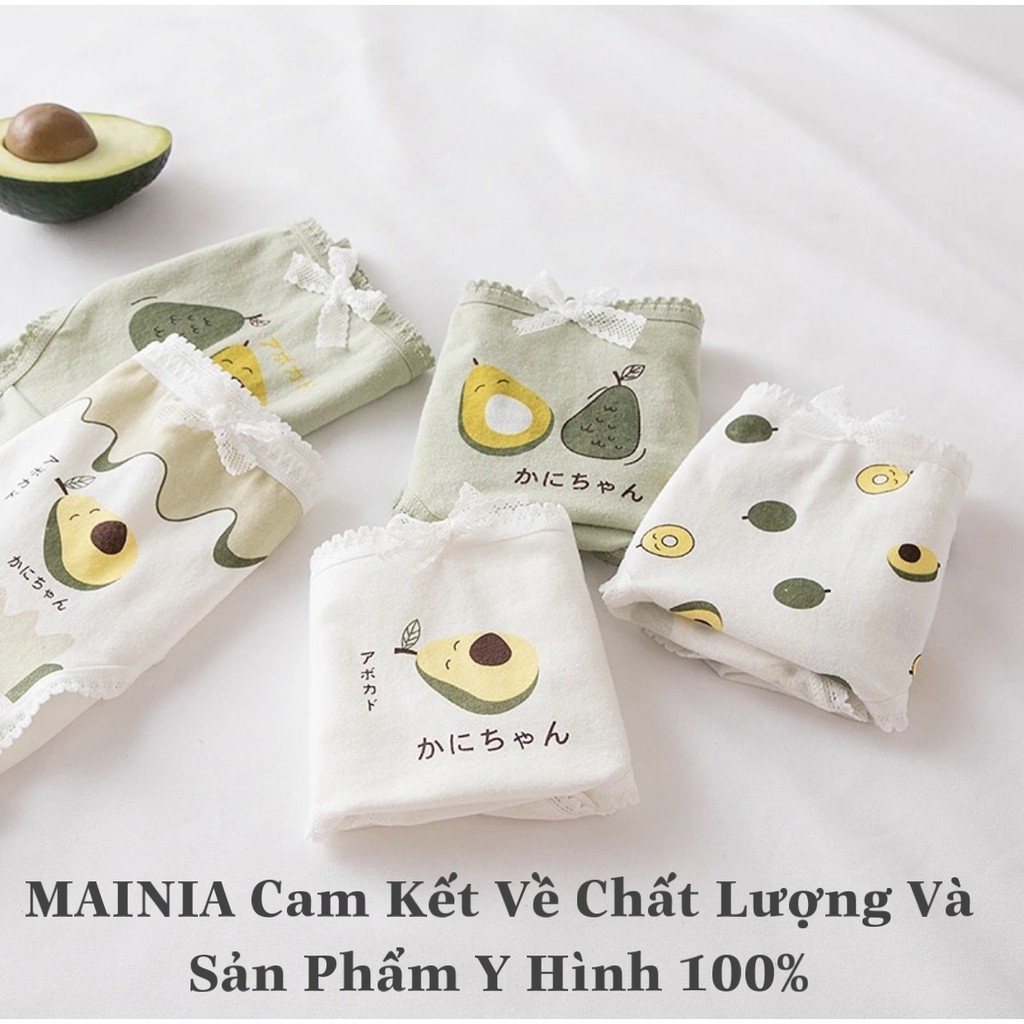 [Có Bigsize] Quần Lót Cotton Nữ Quả Bơ 🥑 5 Mẫu Quần Lót Bơ Chíp Dễ Thương Xinh Xắn Mainia Shop