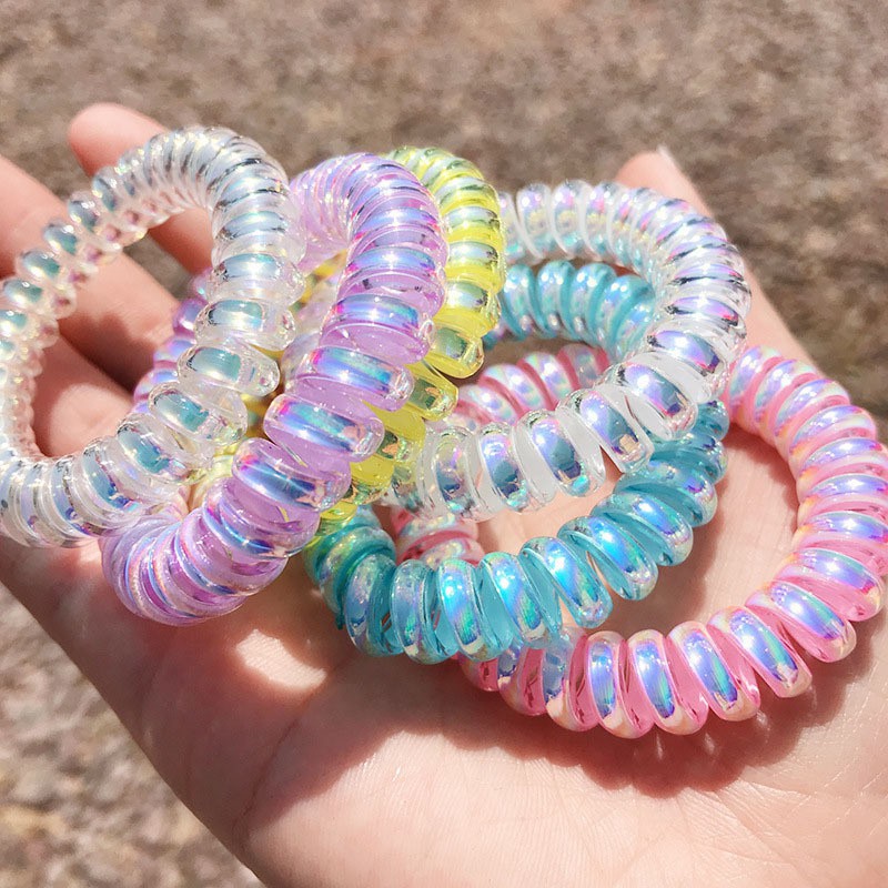 Dây buộc tóc trong suốt đính ngọc trai phong cách thời trang Hàn Quốc cho nữ