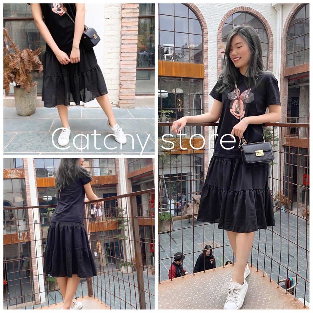 Chân Váy Nữ 🦋 Chân váy Vintage 3 Tầng 2 lớp Siêu Xinh 🦋